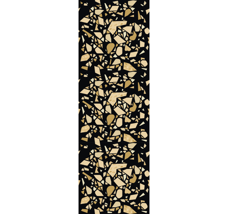 Moderne rullegardiner terrazzo stil sort guld - TenStickers