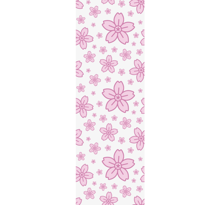Moderne rullegardiner med små lyserøde blomster - TenStickers