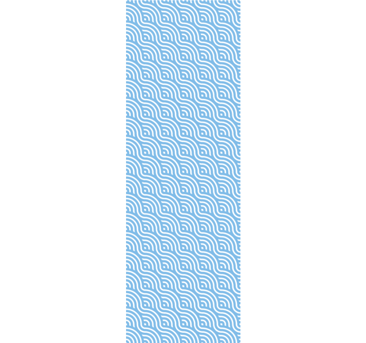 Moderne rullegardiner små blå bølger - TenStickers