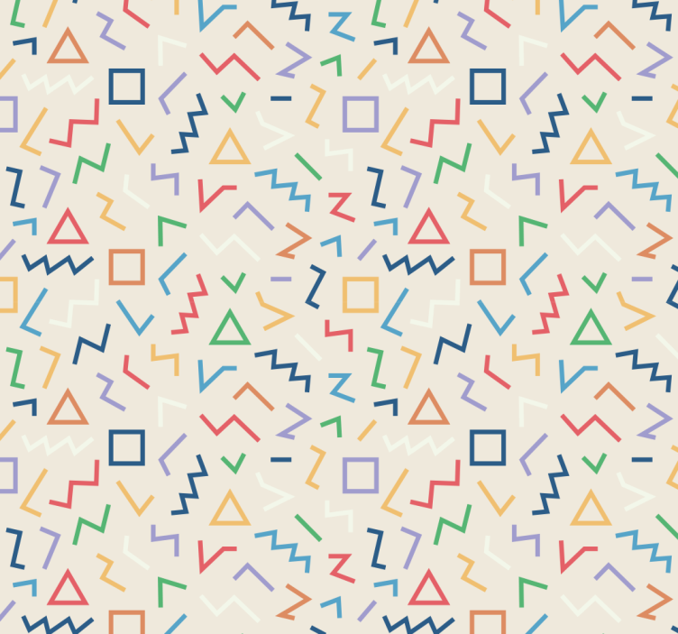 Moderne rullegardiner beige baggrund med farverige linjer - TenStickers