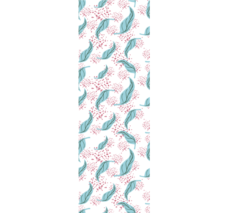 Moderne rullegardiner i blå blomstermaling - TenStickers