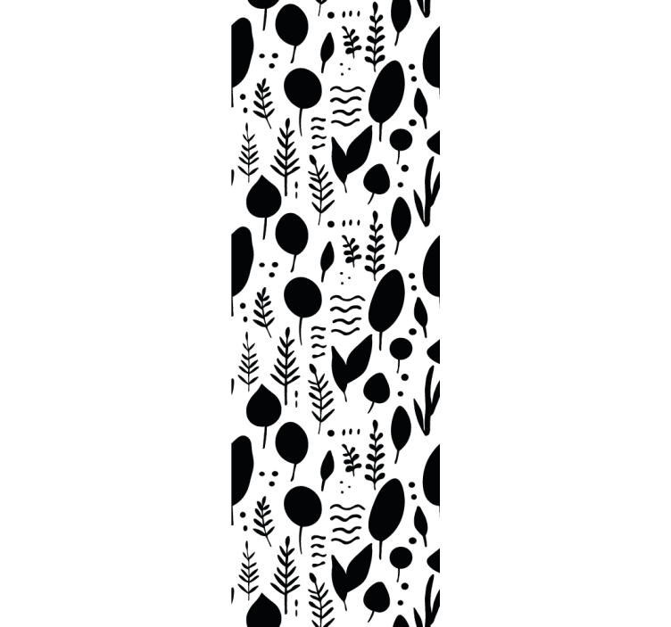 Moderne rullegardiner med naturmotiver i sort og hvid - TenStickers