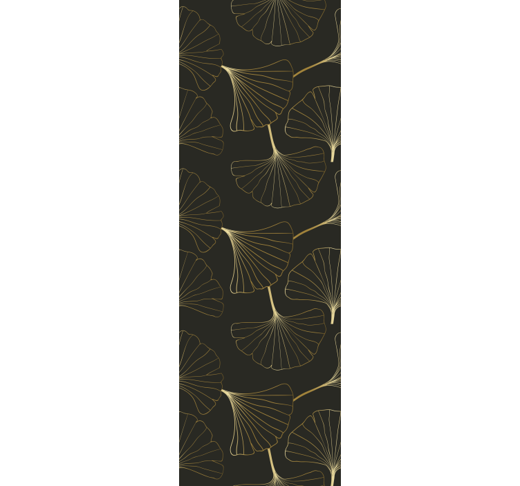 Moderne rullegardiner ginkgo blade kulde guld - TenStickers