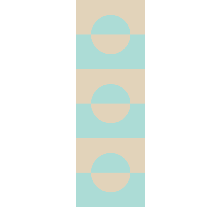 Moderne rullegardiner lyseblå og beige prikker med firkanter - TenStickers