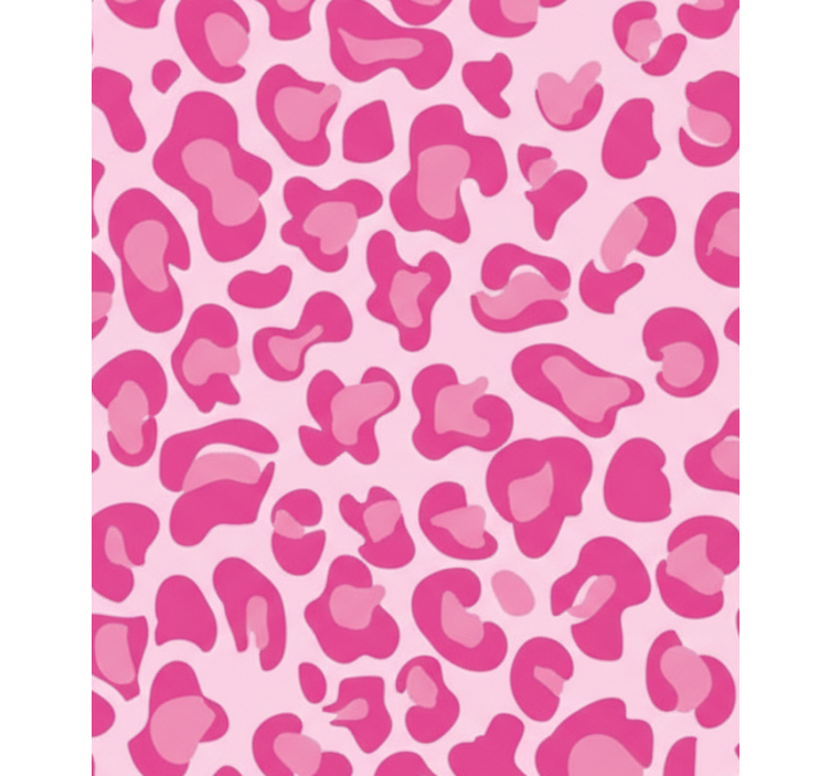 Lyserøde rullegardiner med pink leopardprint - TenStickers