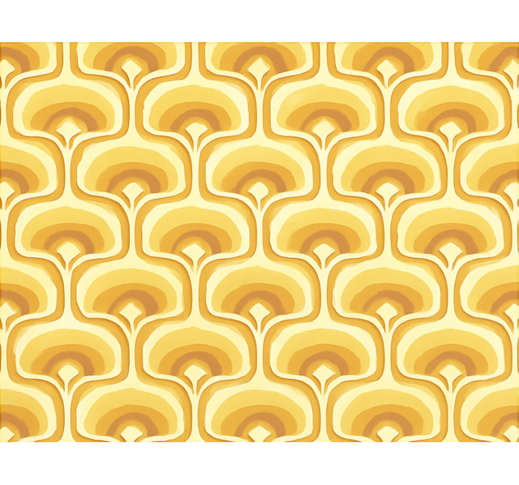 Gule rullegardiner med retro gult mønster - TenStickers