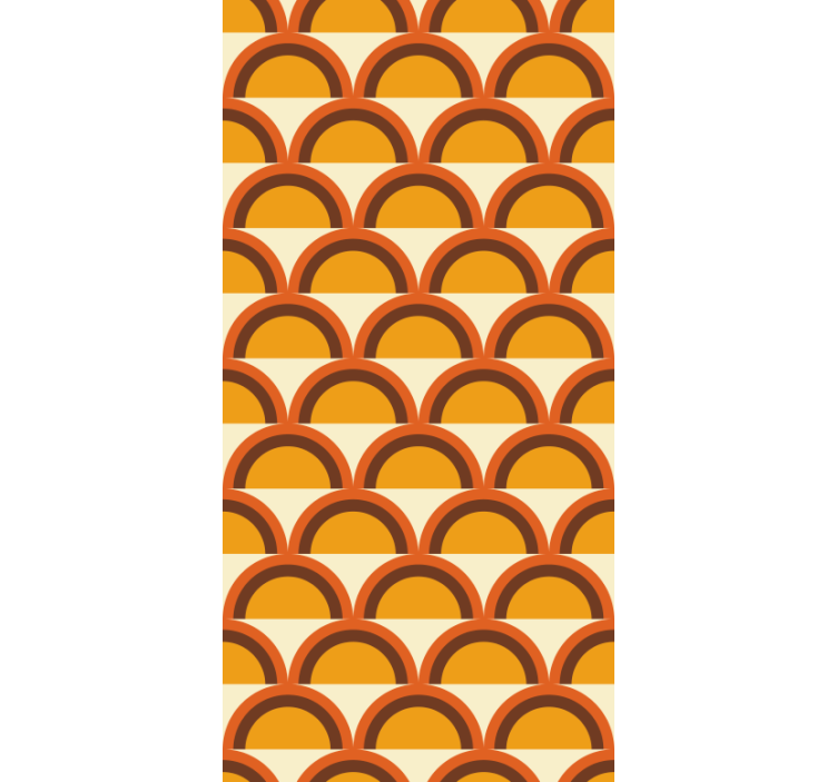 Gule rullegardiner 1970'ernes solnedgangsbuer - TenStickers