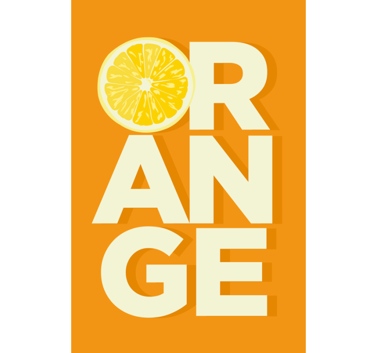 Sliced orange tekst rullegardin køkken - TenStickers