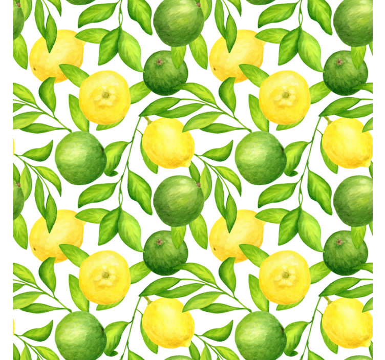 Rullegardin køkken citroner og limefrugter - TenStickers