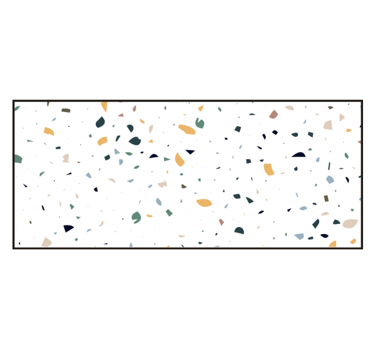Hvid rullegardin white terrazzo - TenStickers