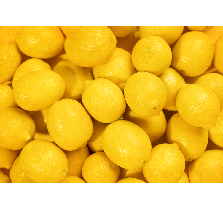 Gule rullegardiner med citronmotiv - TenStickers