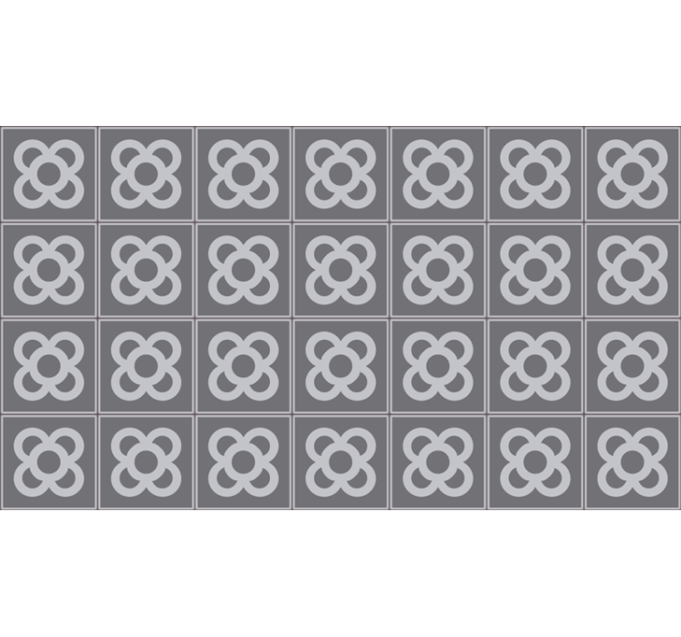 Grå rullegardin med barcelona panot mønster - TenStickers