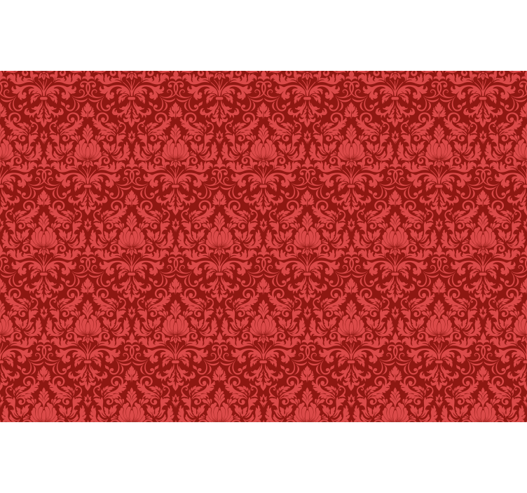 Rullegardin rød barok mønster overlay - TenStickers