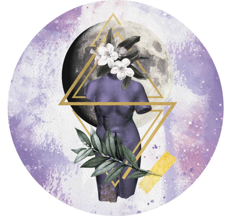 Lilla rullegardin digital collage - TenStickers