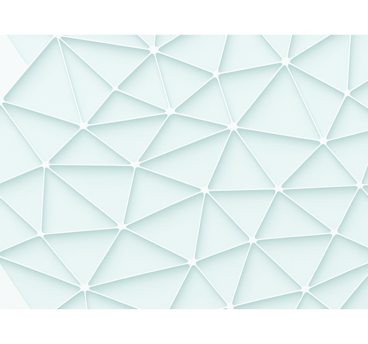 Blå rullegardin med abstrakt trekantedesign - TenStickers