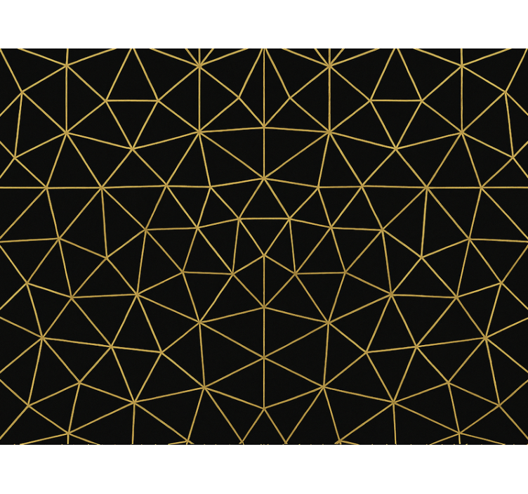 Moderne rullegardiner midnight gold geometrisk net - TenStickers