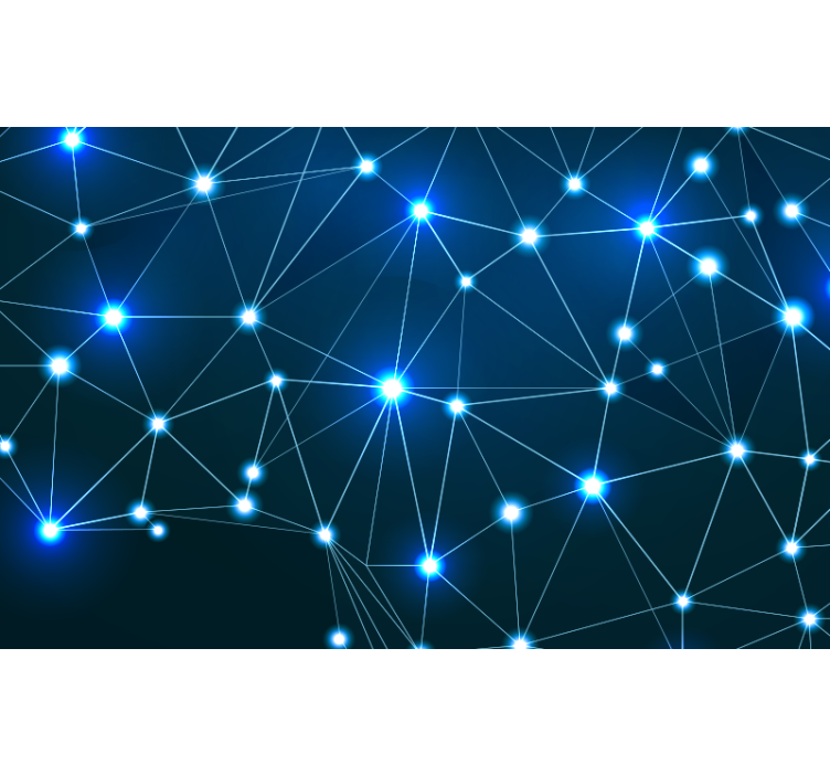 Blå rullegardin stjernekort - TenStickers