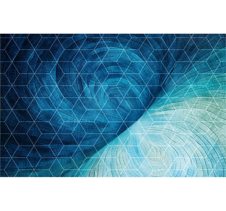 Blå rullegardin abstrakt blåt baggrund - TenStickers