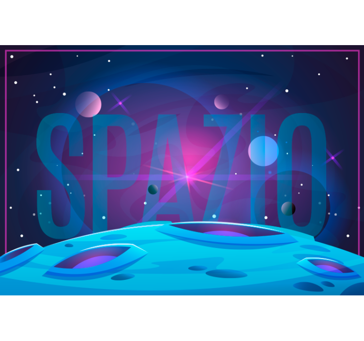 Blå rullegardin univers og rum - TenStickers