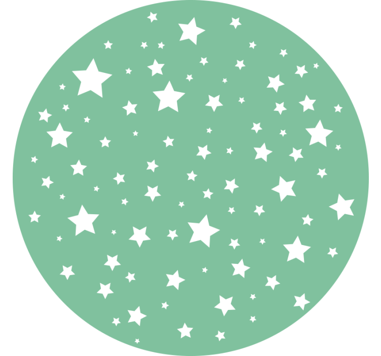 Grønne rullegardiner med grønne stjerner rundt - TenStickers