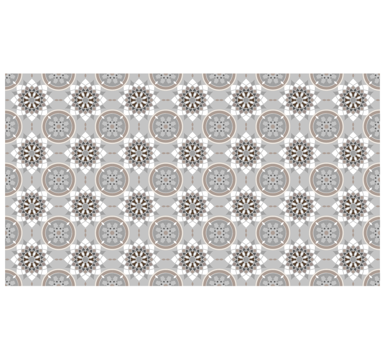 Grå rullegardin med blomstermotiv flise - TenStickers