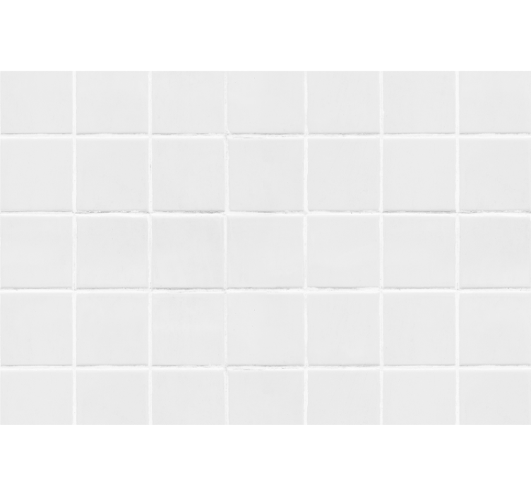 Hvid rullegardin enkle fliser - TenStickers