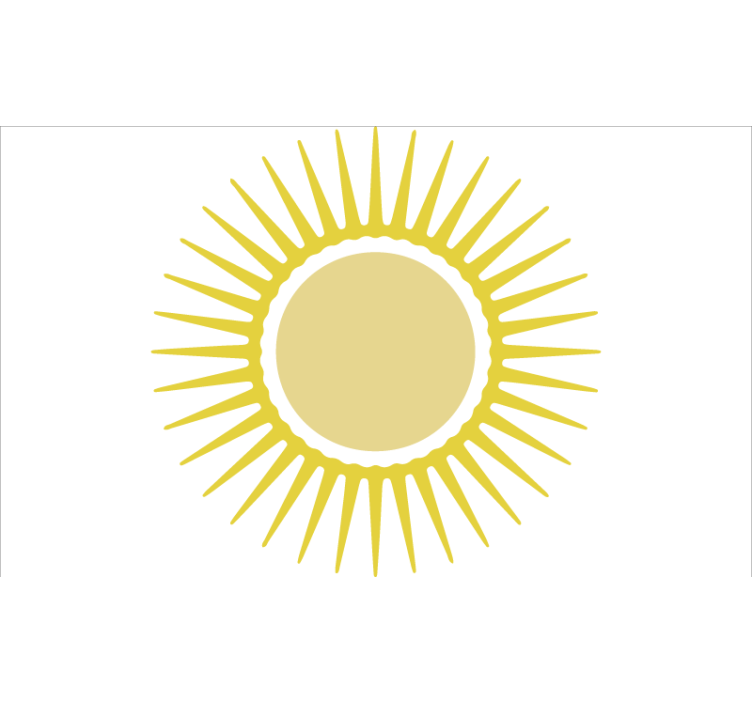 Hvid rullegardin til gule solstråler - TenStickers