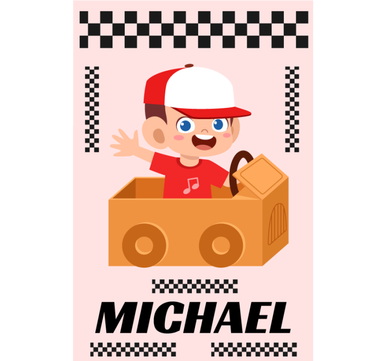 Animeret racereventyr personlige rullegardiner - TenStickers