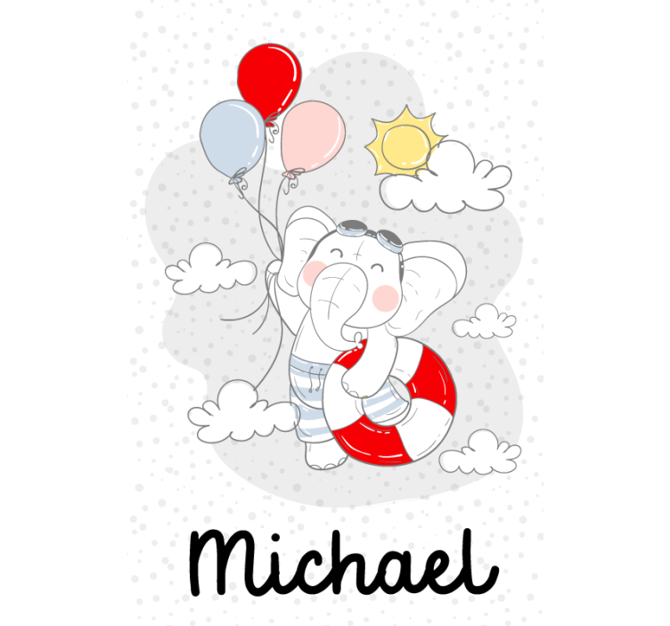 Tilpasselig elefant personlige rullegardiner - TenStickers