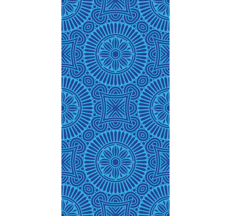 Mandala blå toner zen Rullegardin - TenStickers