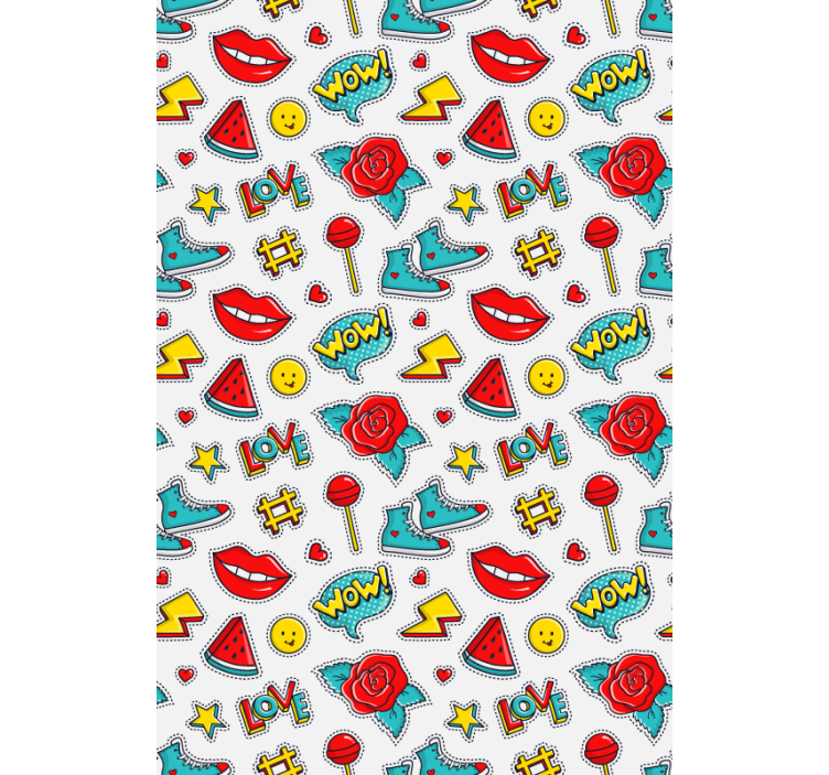 Tegneserie tegner sjove børne rullegardin - TenStickers