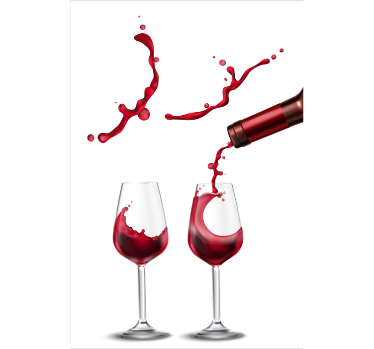 Glas vin sjov spisestue rullegardin - TenStickers