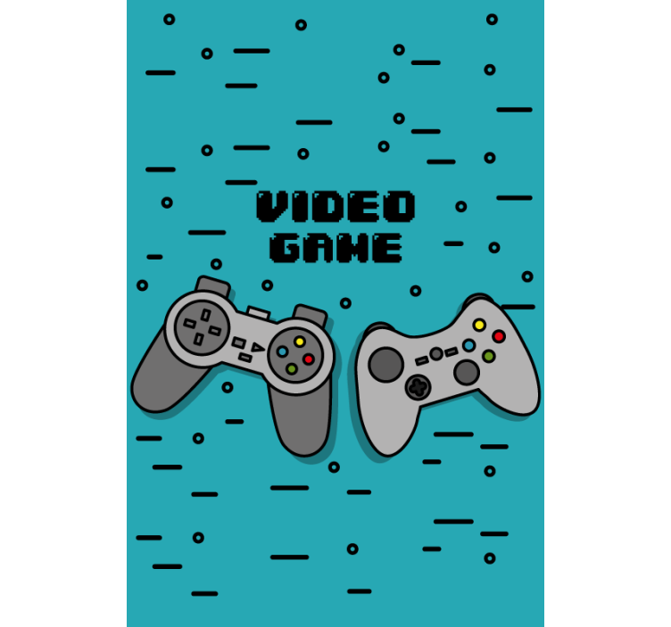 To retro controllere nørdede rullegardiner - TenStickers