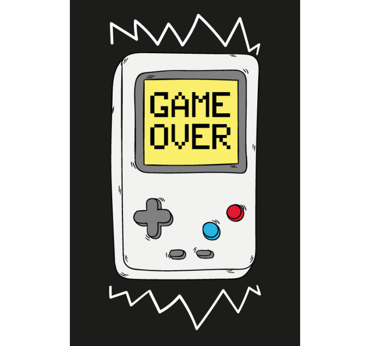 Retro konsol nørd rullegardin - TenStickers