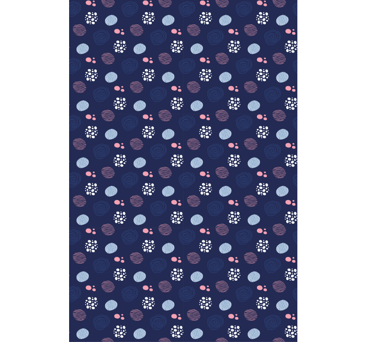 Abstrakte cirkelmønstre rullegardin mønster - TenStickers