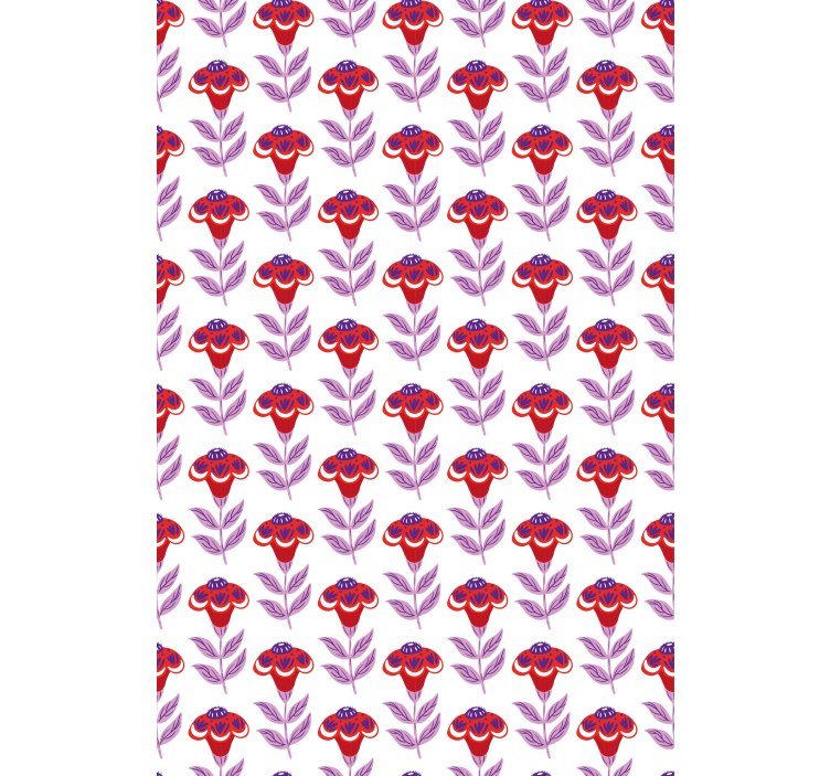 Levende blomstertema Blomster og planter på rullegardin - TenStickers