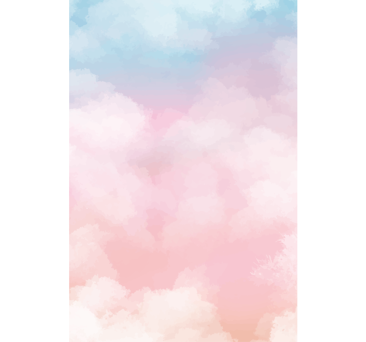 Akvarel pastel himmel sky rullegardin - TenStickers