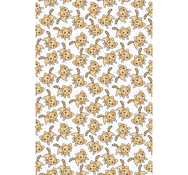 Søde smilende kattehoveder børns rullegardin - TenStickers