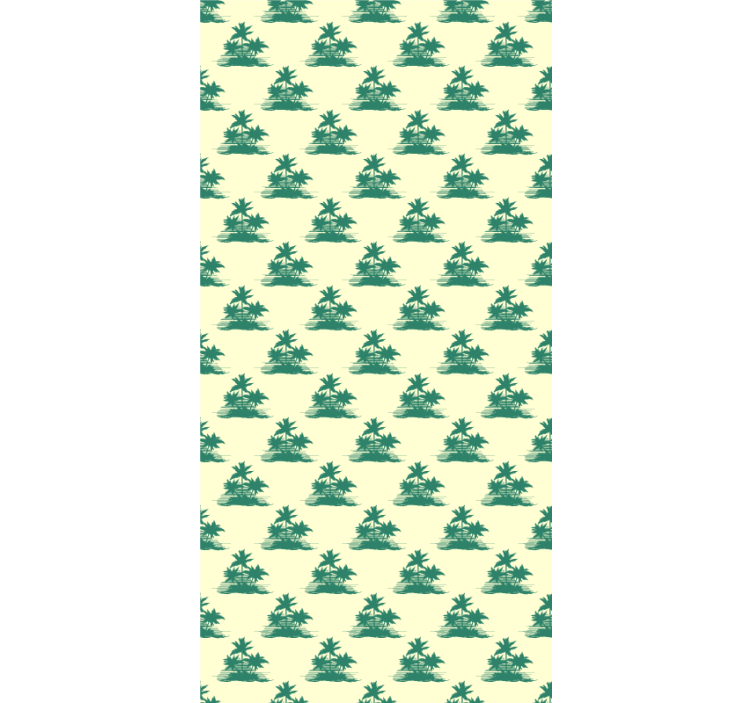 Tropiske palme silhuetter rullegardin træ - TenStickers