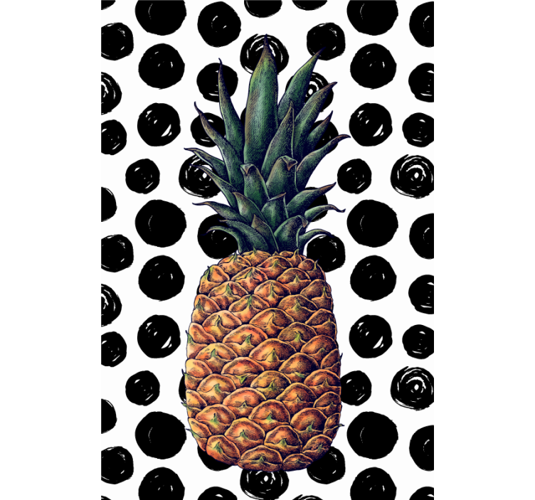 Ananas med prikker frugt rullegardin - TenStickers