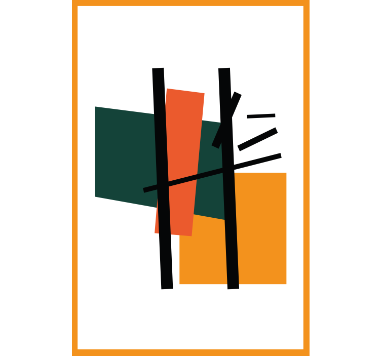 Sammensætning af geometriske blokke moderne rullegardiner - TenStickers