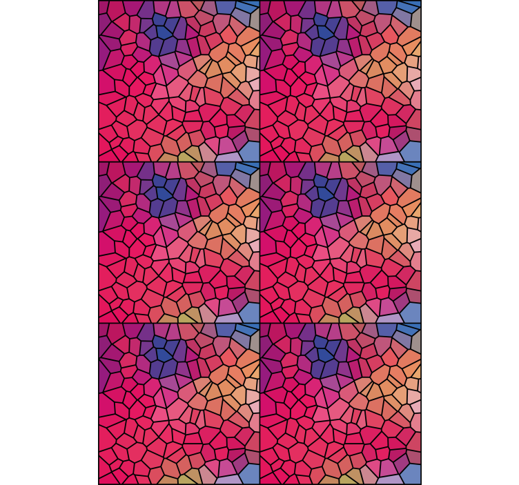 Mosaik farvemønster rullegardin mønster - TenStickers