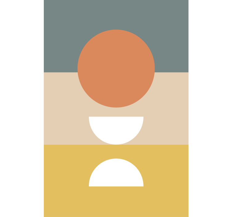 Geometriske former arrangement moderne rullegardiner - TenStickers