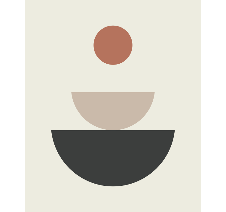 Springvand abstrakt geometrisk kunst rullgardin maleri - TenStickers