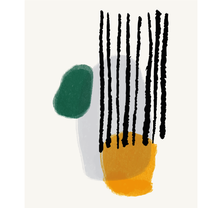 Rianning abstrakt kunst rullgardin maleri - TenStickers