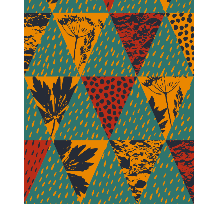 Geometrisk blomstermønster moderne rullegardiner - TenStickers