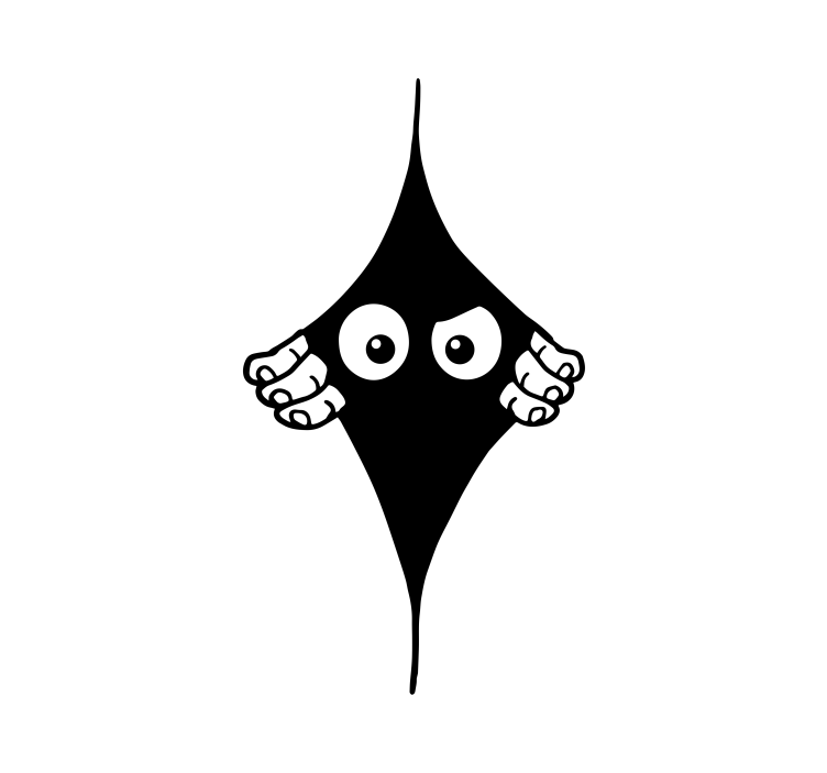 Sjov monocolor kigger øjne rullegardin - TenStickers