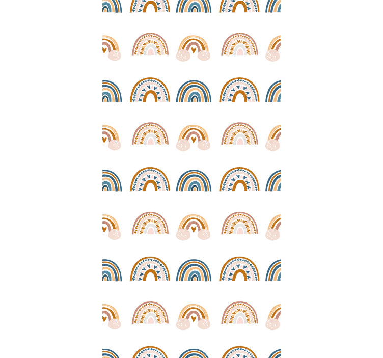 Nordiske regnbue motiver mørklægningsgardiner børn - TenStickers