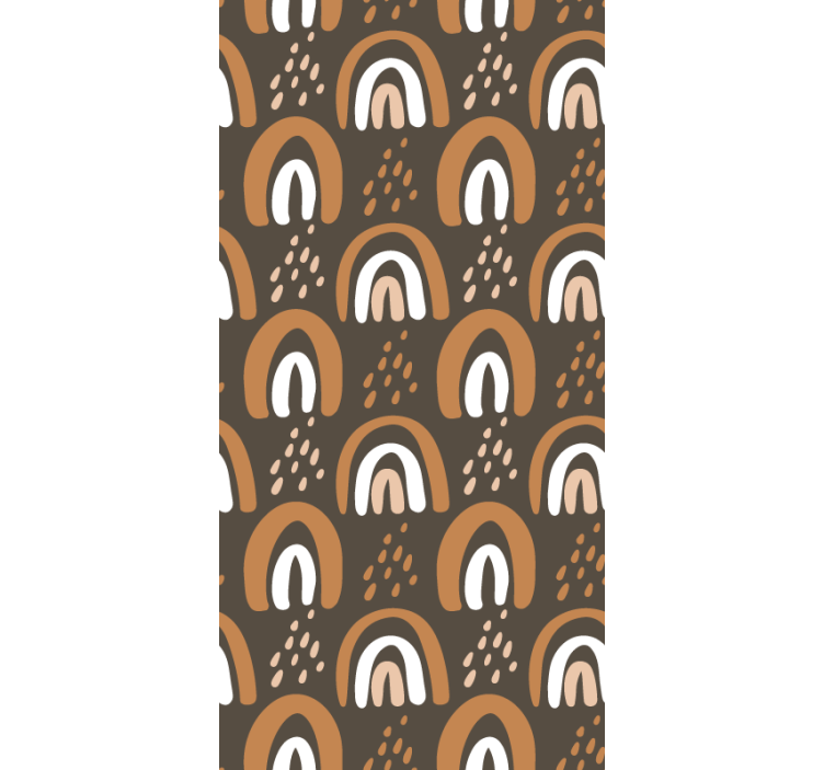 Malede jordnære regnbuer mørklægningsgardiner børn - TenStickers