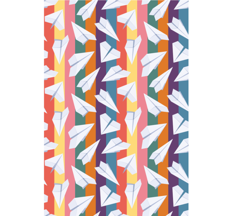 Papirfly flyvning sjove rullegardiner - TenStickers